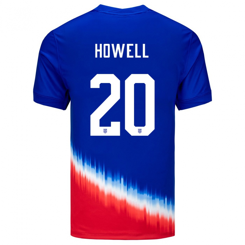 Męski Stany Zjednoczone Jaelin Howell #20 Niebieski Wyjazdowa Koszulka 24-26 Koszulki Klubowe