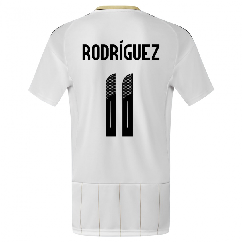 Męski Kostaryka Raquel Rodriguez #11 Biały Wyjazdowa Koszulka 24-26 Koszulki Klubowe