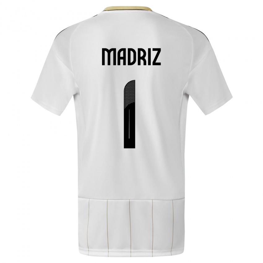 Męski Kostaryka Abraham Madriz #1 Biały Wyjazdowa Koszulka 24-26 Koszulki Klubowe