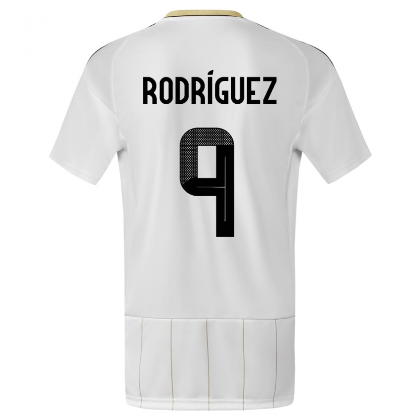 Męski Kostaryka Doryan Rodriguez #9 Biały Wyjazdowa Koszulka 24-26 Koszulki Klubowe