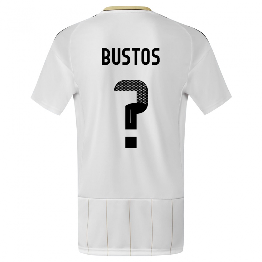 Męski Kostaryka Roy Bustos #0 Biały Wyjazdowa Koszulka 24-26 Koszulki Klubowe