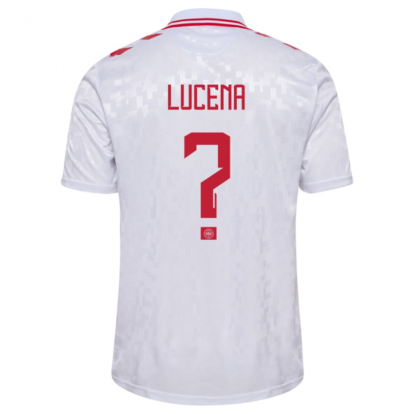 Męski Dania Julius Lucena #0 Biały Wyjazdowa Koszulka 24-26 Koszulki Klubowe