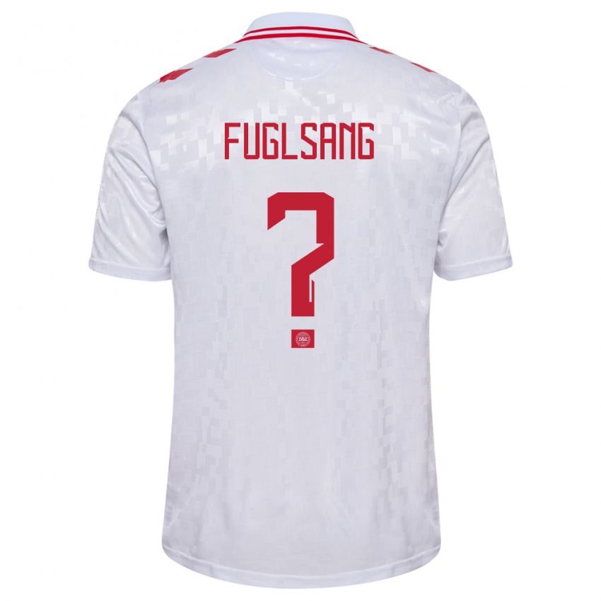 Męski Dania Adam Fuglsang #0 Biały Wyjazdowa Koszulka 24-26 Koszulki Klubowe