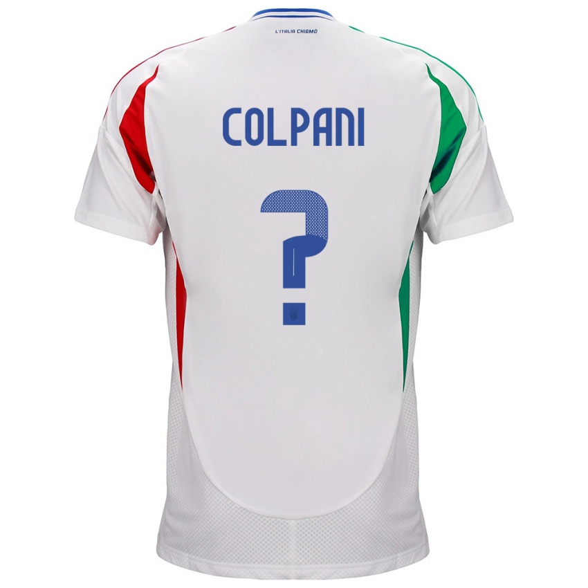 Męski Włochy Andrea Colpani #0 Biały Wyjazdowa Koszulka 24-26 Koszulki Klubowe