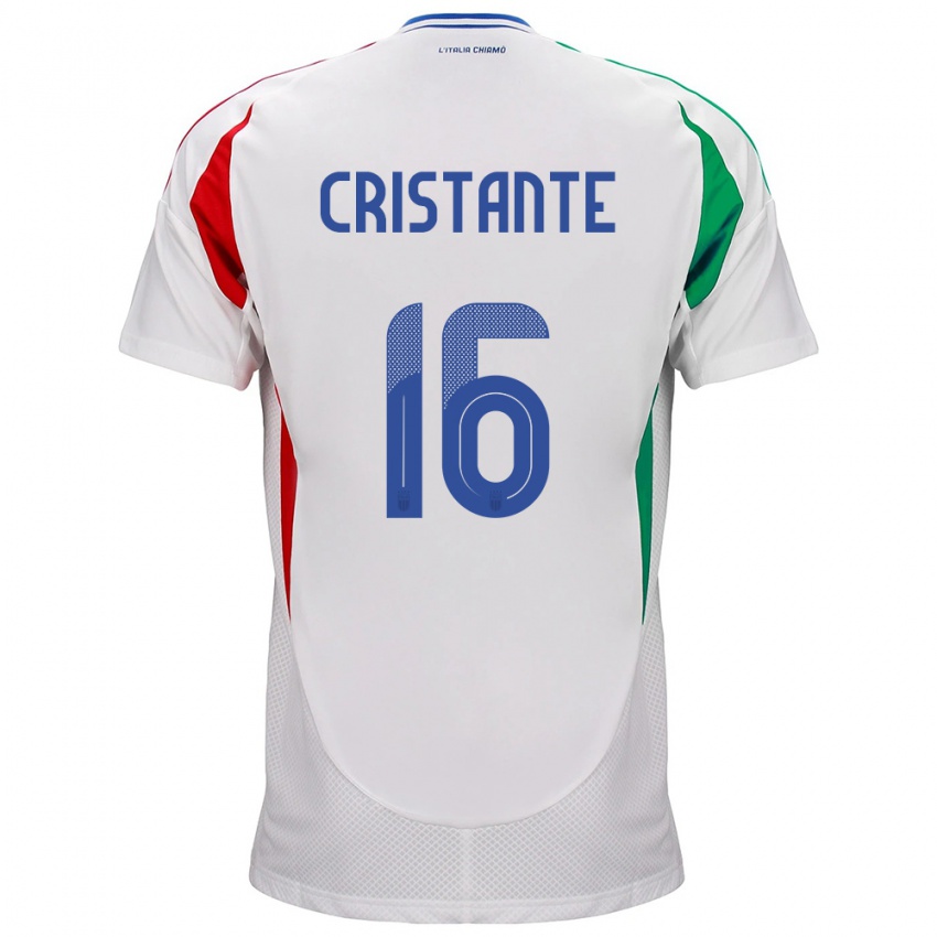 Męski Włochy Bryan Cristante #16 Biały Wyjazdowa Koszulka 24-26 Koszulki Klubowe