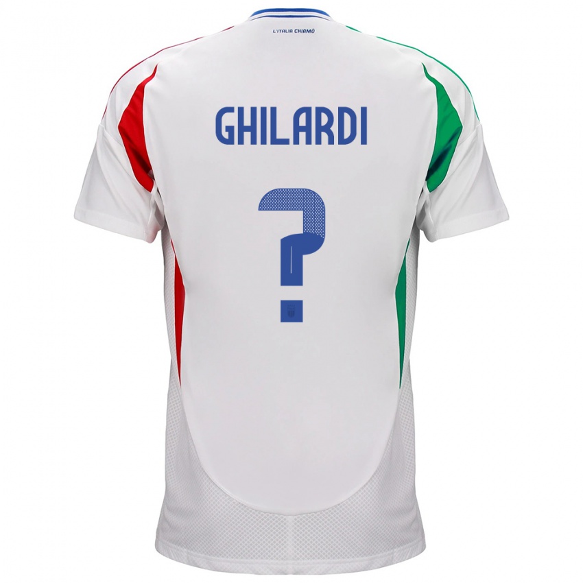 Męski Włochy Daniele Ghilardi #0 Biały Wyjazdowa Koszulka 24-26 Koszulki Klubowe