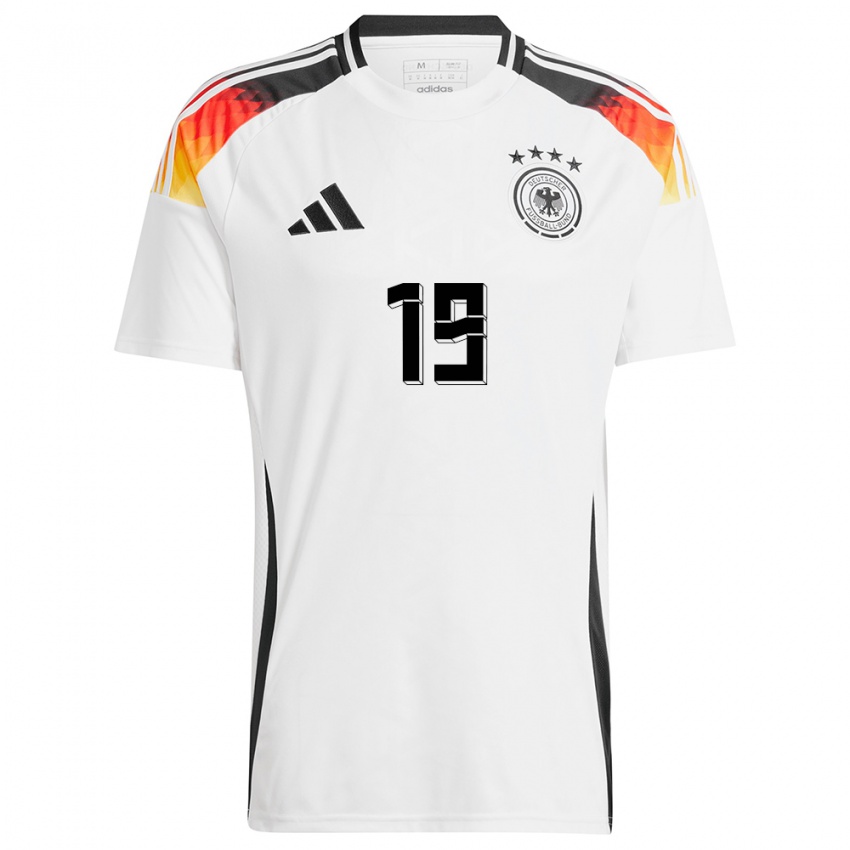 Kobiety Niemcy Leroy Sane #19 Biały Domowa Koszulka 24-26 Koszulki Klubowe