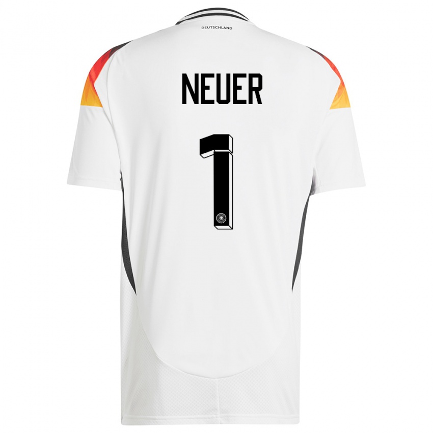 Kobiety Niemcy Manuel Neuer #1 Biały Domowa Koszulka 24-26 Koszulki Klubowe