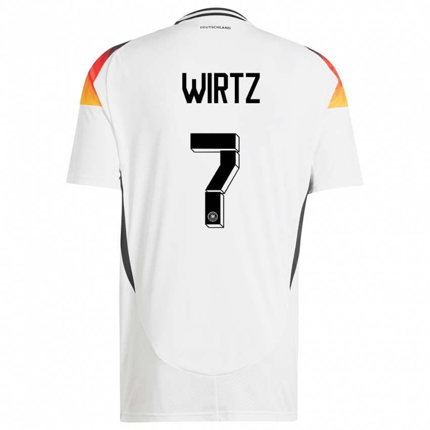 Kobiety Niemcy Florian Wirtz #7 Biały Domowa Koszulka 24-26 Koszulki Klubowe
