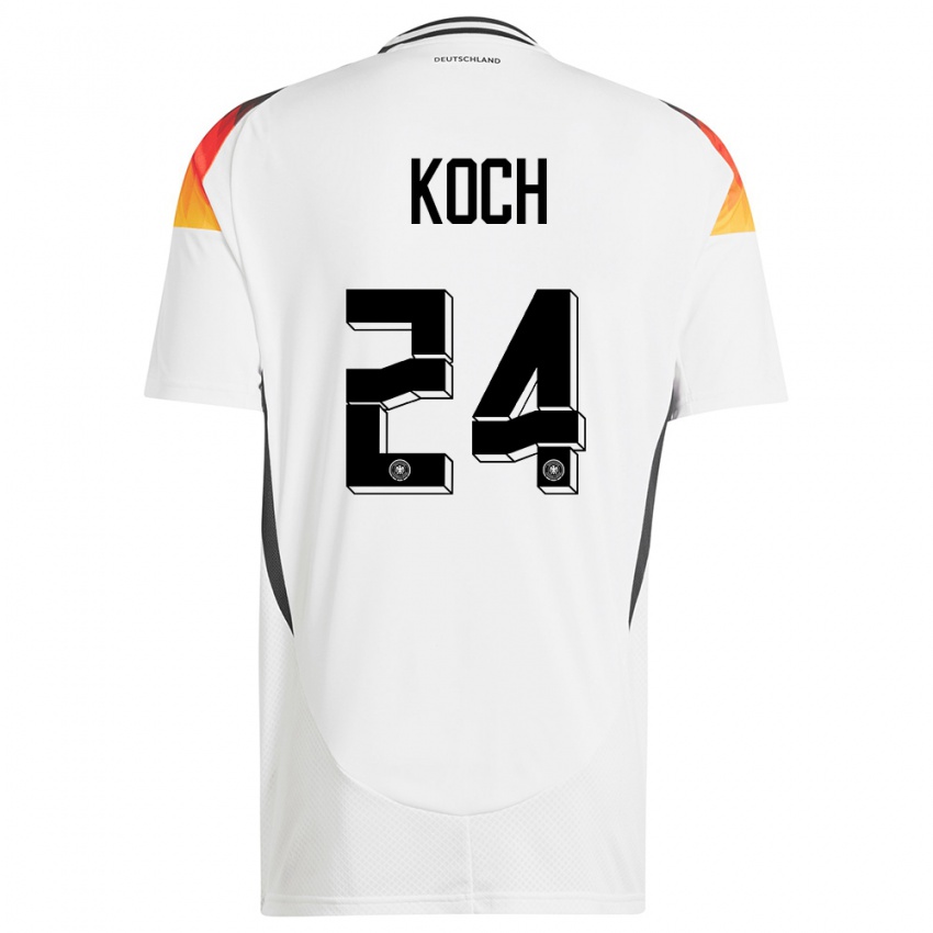 Kobiety Niemcy Robin Koch #24 Biały Domowa Koszulka 24-26 Koszulki Klubowe