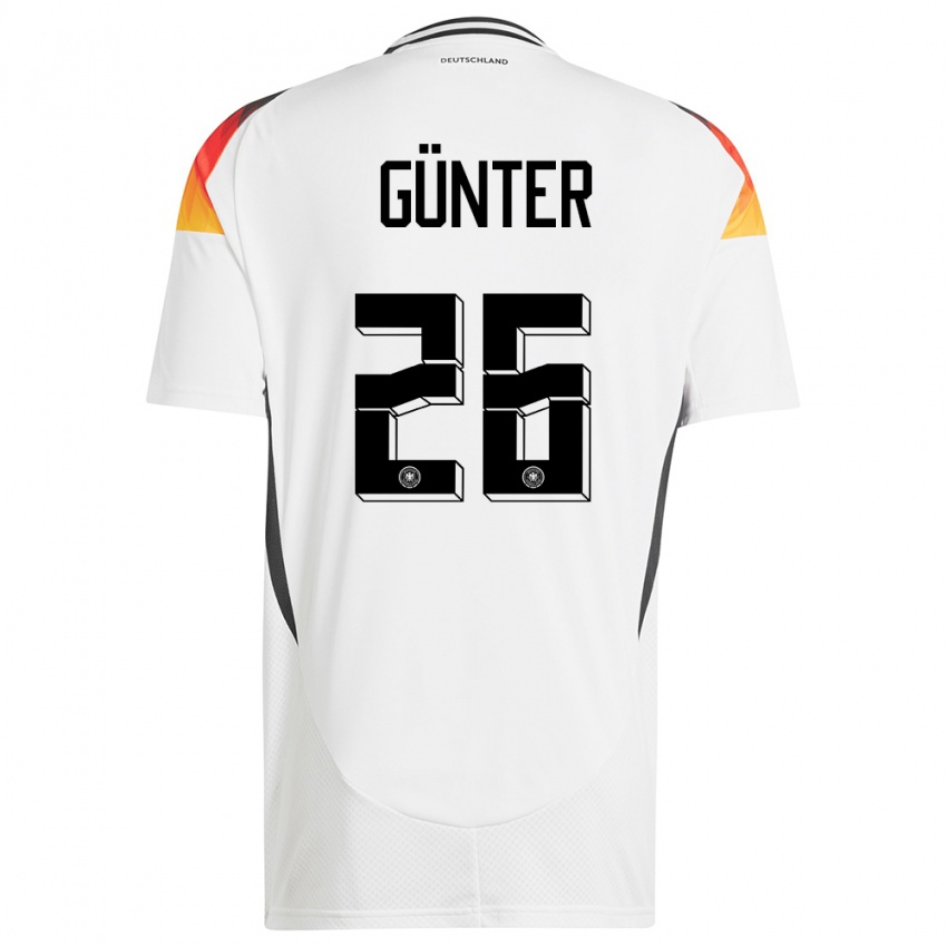 Kobiety Niemcy Christian Günter #26 Biały Domowa Koszulka 24-26 Koszulki Klubowe