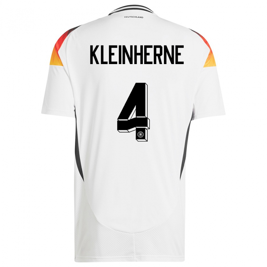 Kobiety Niemcy Sophia Kleinherne #4 Biały Domowa Koszulka 24-26 Koszulki Klubowe