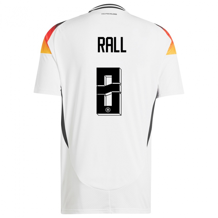 Kobiety Niemcy Maximiliane Rall #8 Biały Domowa Koszulka 24-26 Koszulki Klubowe
