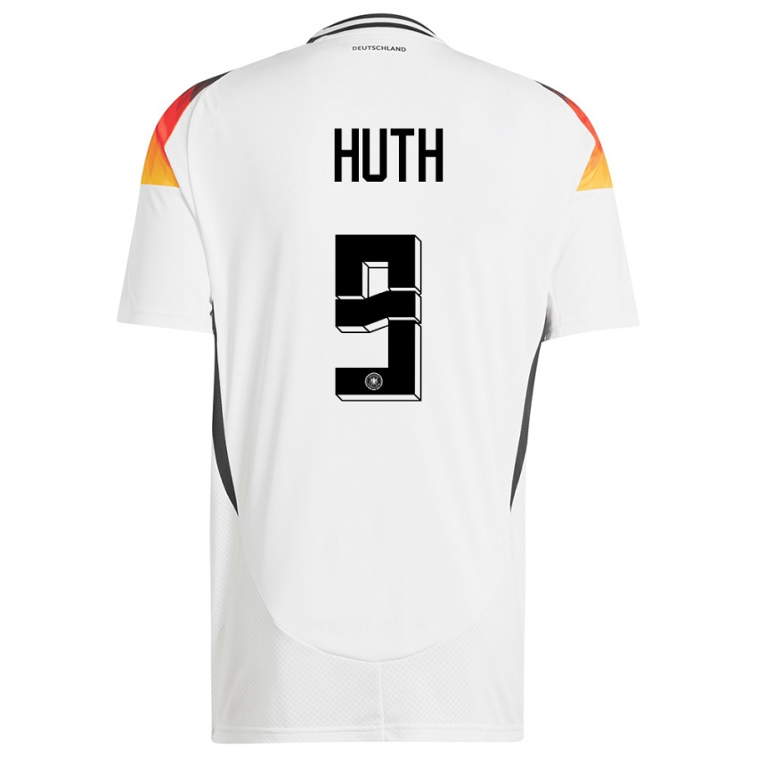 Kobiety Niemcy Svenja Huth #9 Biały Domowa Koszulka 24-26 Koszulki Klubowe