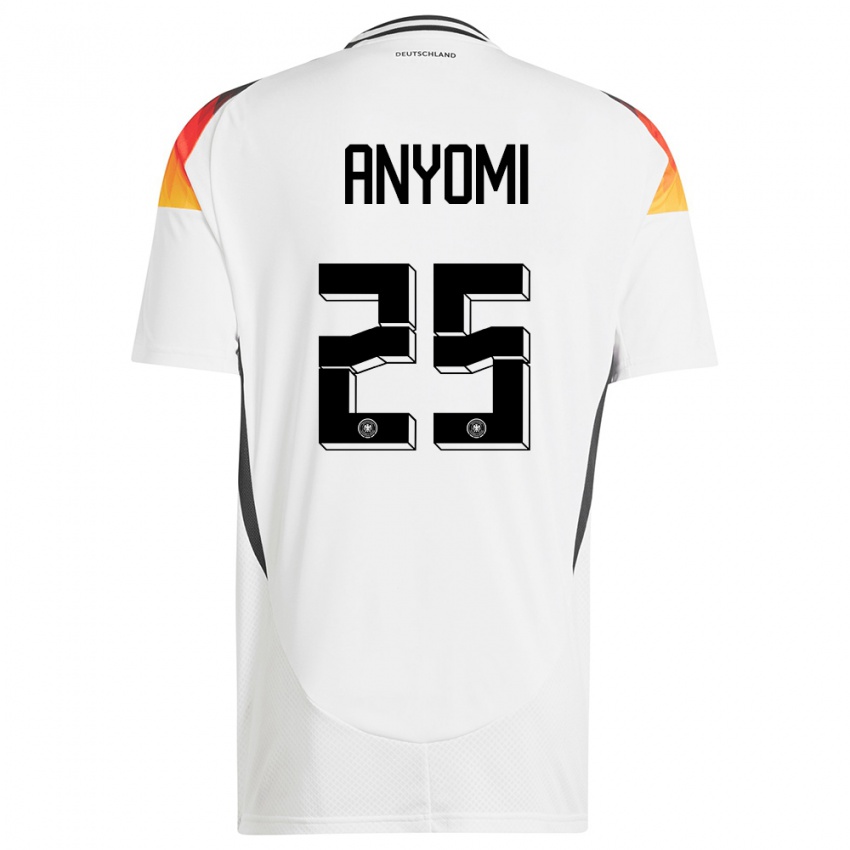 Kobiety Niemcy Nicole Anyomi #25 Biały Domowa Koszulka 24-26 Koszulki Klubowe
