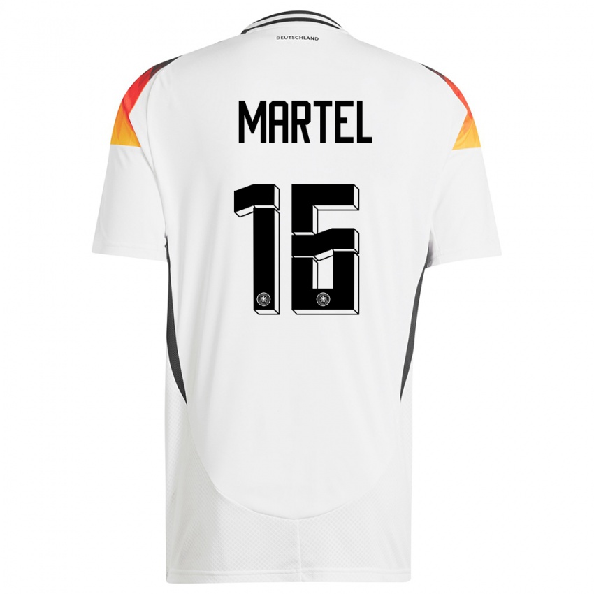 Kobiety Niemcy Eric Martel #16 Biały Domowa Koszulka 24-26 Koszulki Klubowe
