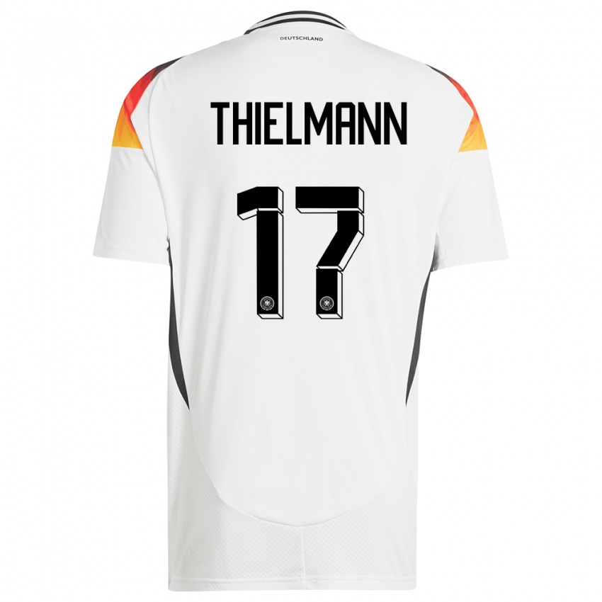 Kobiety Niemcy Jan Thielmann #17 Biały Domowa Koszulka 24-26 Koszulki Klubowe
