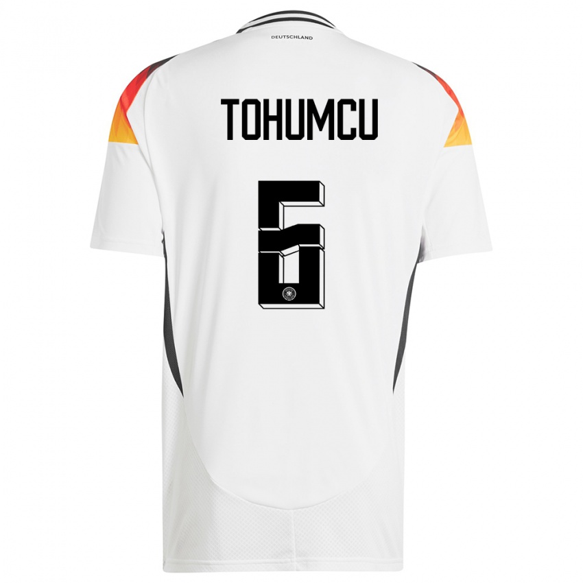 Kobiety Niemcy Umut Tohumcu #6 Biały Domowa Koszulka 24-26 Koszulki Klubowe