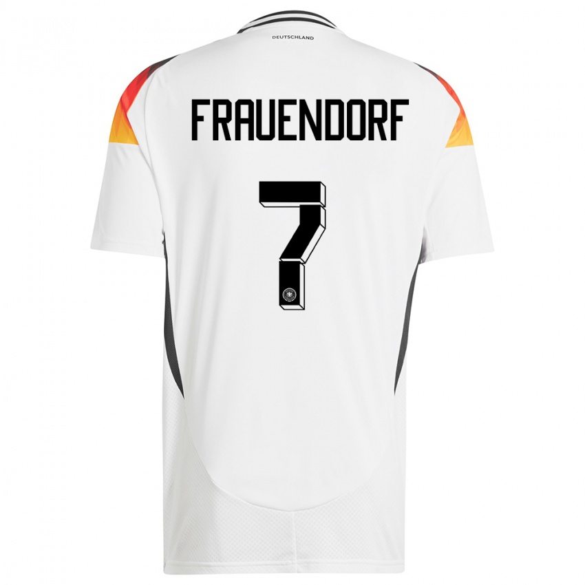 Kobiety Niemcy Melkamu Frauendorf #7 Biały Domowa Koszulka 24-26 Koszulki Klubowe