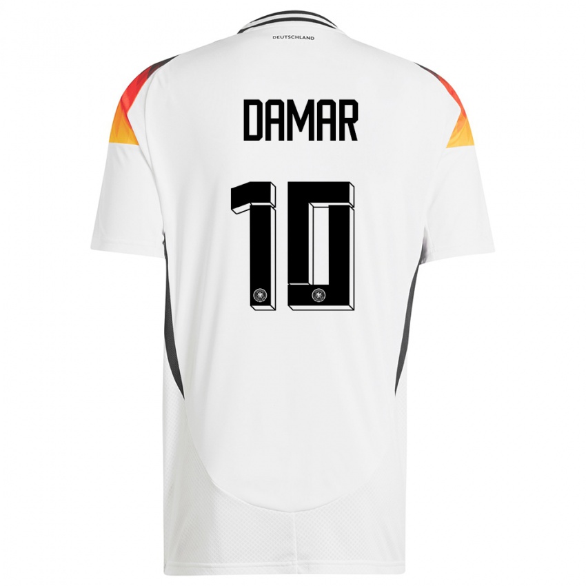Kobiety Niemcy Muhammed Damar #10 Biały Domowa Koszulka 24-26 Koszulki Klubowe