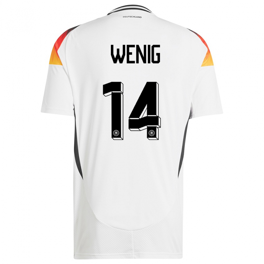 Kobiety Niemcy Marcel Wenig #14 Biały Domowa Koszulka 24-26 Koszulki Klubowe