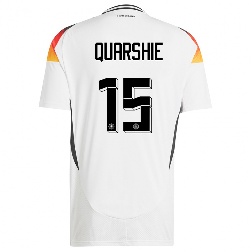 Kobiety Niemcy Joshua Quarshie #15 Biały Domowa Koszulka 24-26 Koszulki Klubowe