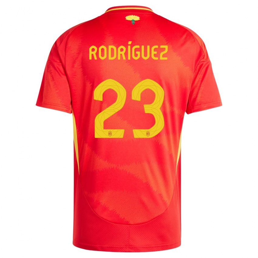 Kobiety Hiszpania Misa Rodriguez #23 Czerwony Domowa Koszulka 24-26 Koszulki Klubowe