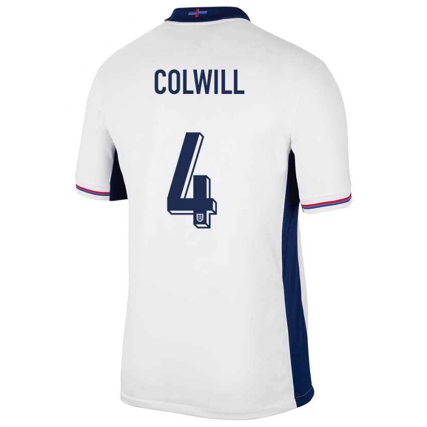 Kobiety Anglia Levi Colwill #4 Biały Domowa Koszulka 24-26 Koszulki Klubowe