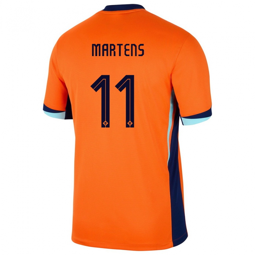 Kobiety Holandia Lieke Martens #11 Pomarańczowy Domowa Koszulka 24-26 Koszulki Klubowe