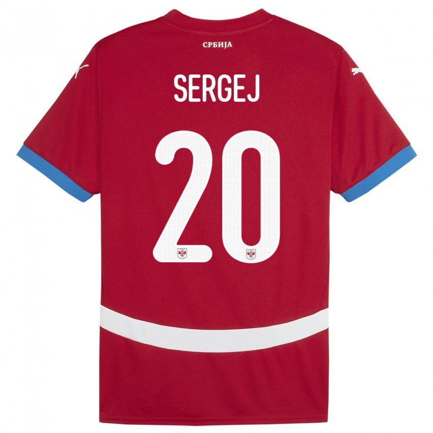 Kobiety Serbia Sergej Milinkovic-Savic #20 Czerwony Domowa Koszulka 24-26 Koszulki Klubowe