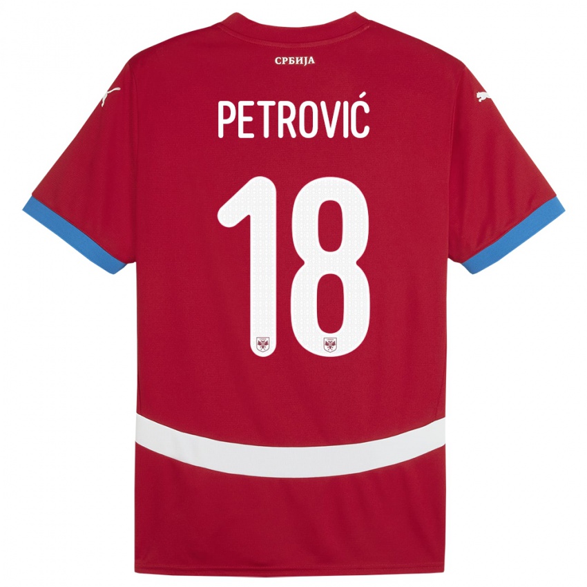 Kobiety Serbia Emilija Petrovic #18 Czerwony Domowa Koszulka 24-26 Koszulki Klubowe