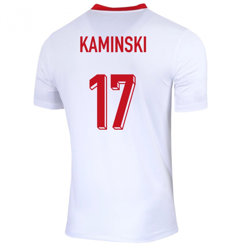 Kobiety Polska Jakub Kaminski #17 Biały Domowa Koszulka 24-26 Koszulki Klubowe