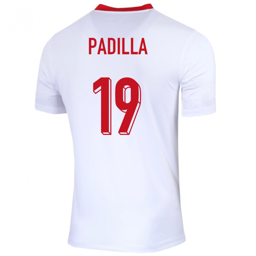 Kobiety Polska Natalia Padilla #19 Biały Domowa Koszulka 24-26 Koszulki Klubowe