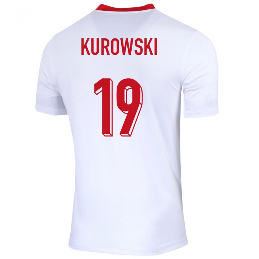 Kobiety Polska Milosz Kurowski #19 Biały Domowa Koszulka 24-26 Koszulki Klubowe