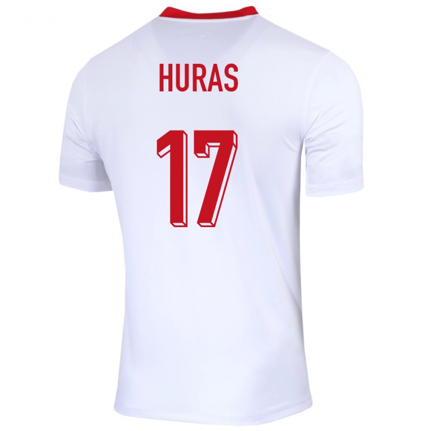 Kobiety Polska Mike Huras #17 Biały Domowa Koszulka 24-26 Koszulki Klubowe