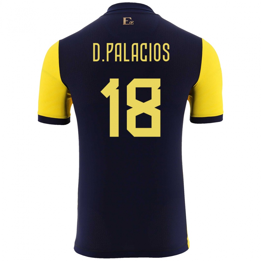 Kobiety Ecuador Diego Palacios #18 Żółty Domowa Koszulka 24-26 Koszulki Klubowe