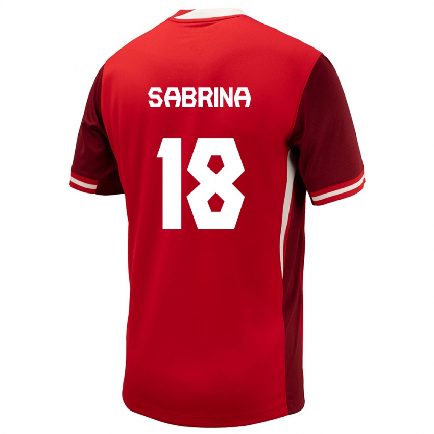 Kobiety Kanada Sabrina D Angelo #18 Czerwony Domowa Koszulka 24-26 Koszulki Klubowe