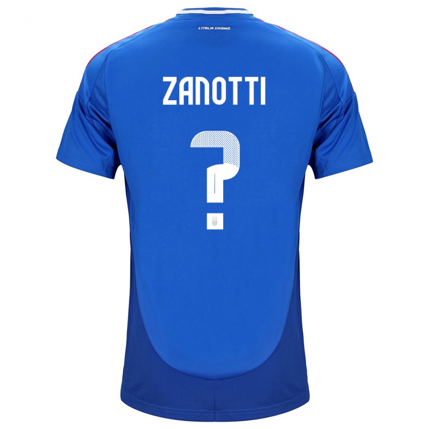 Kobiety Włochy Mattia Zanotti #0 Niebieski Domowa Koszulka 24-26 Koszulki Klubowe