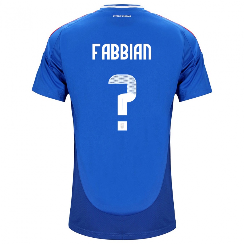 Kobiety Włochy Giovanni Fabbian #0 Niebieski Domowa Koszulka 24-26 Koszulki Klubowe