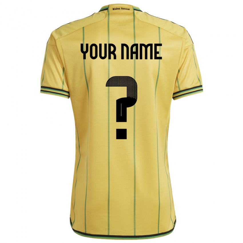 Kobiety Jamajka Twoje Imię #0 Żółty Domowa Koszulka 24-26 Koszulki Klubowe