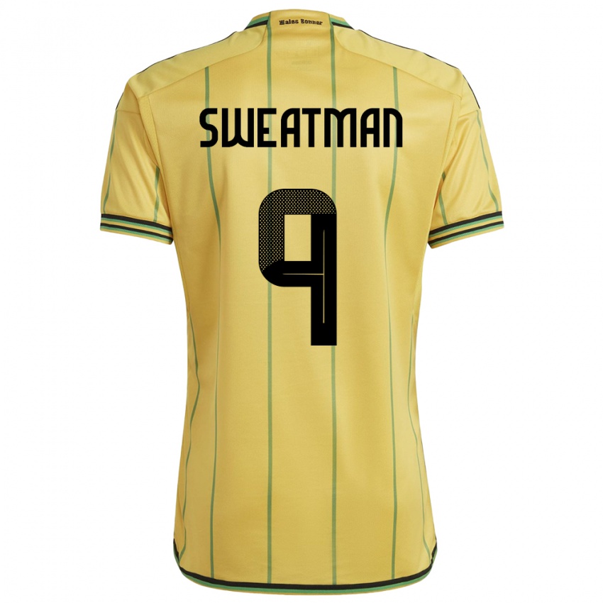 Kobiety Jamajka Marlo Sweatman #9 Żółty Domowa Koszulka 24-26 Koszulki Klubowe