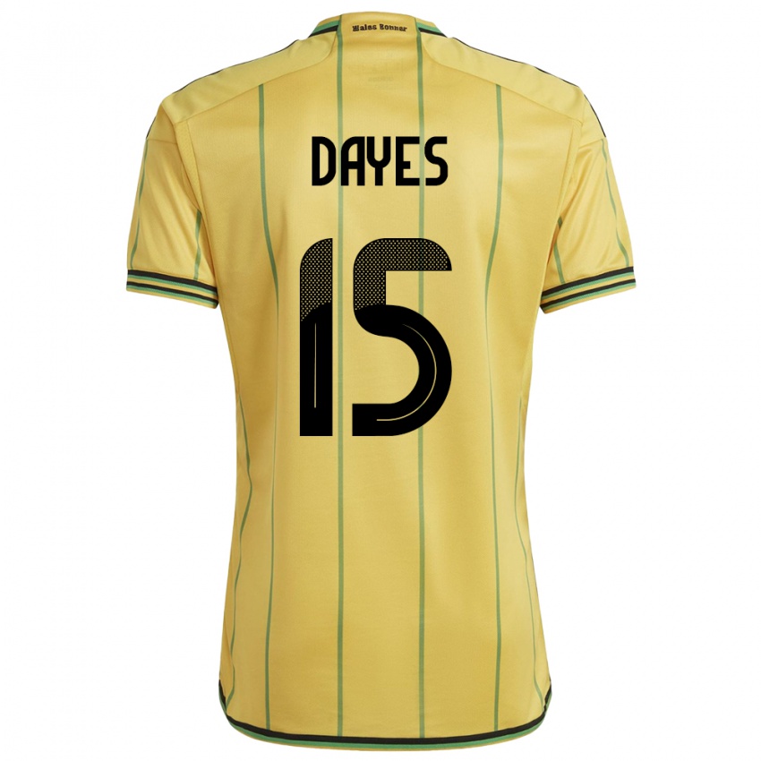 Kobiety Jamajka Mikayla Dayes #15 Żółty Domowa Koszulka 24-26 Koszulki Klubowe