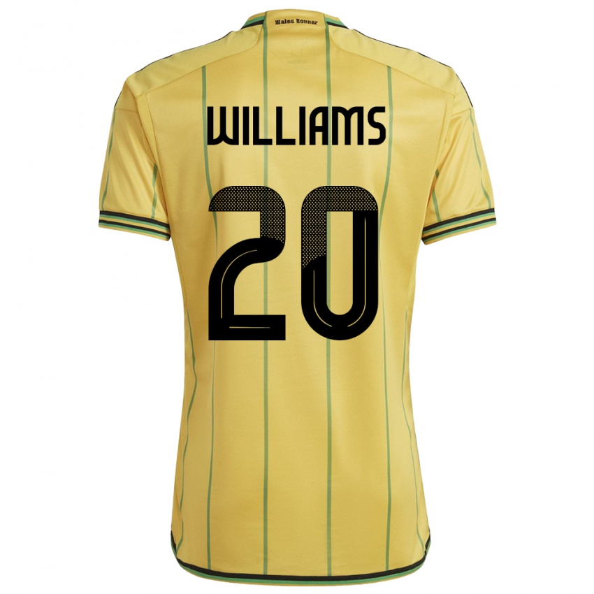 Kobiety Jamajka Victoria Williams #20 Żółty Domowa Koszulka 24-26 Koszulki Klubowe