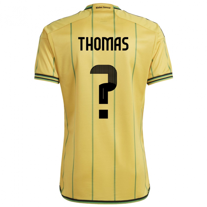 Kobiety Jamajka Kersha Thomas #0 Żółty Domowa Koszulka 24-26 Koszulki Klubowe