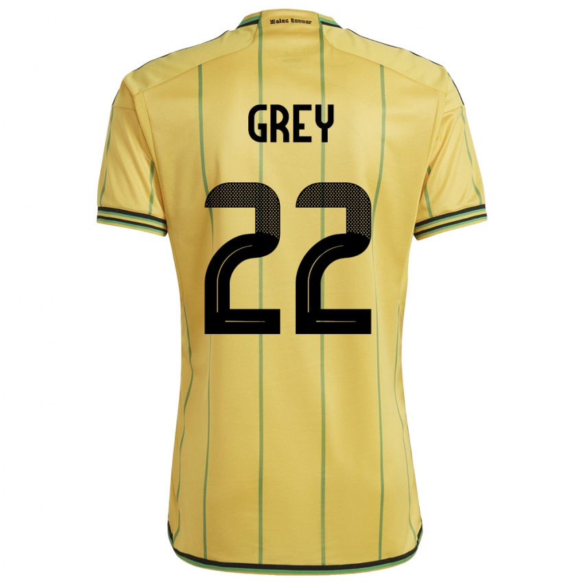 Kobiety Jamajka Mireya Grey #22 Żółty Domowa Koszulka 24-26 Koszulki Klubowe
