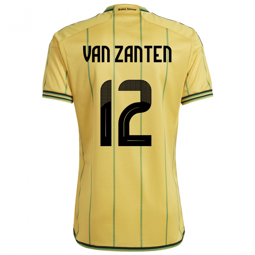 Kobiety Jamajka Kiki Van Zanten #12 Żółty Domowa Koszulka 24-26 Koszulki Klubowe