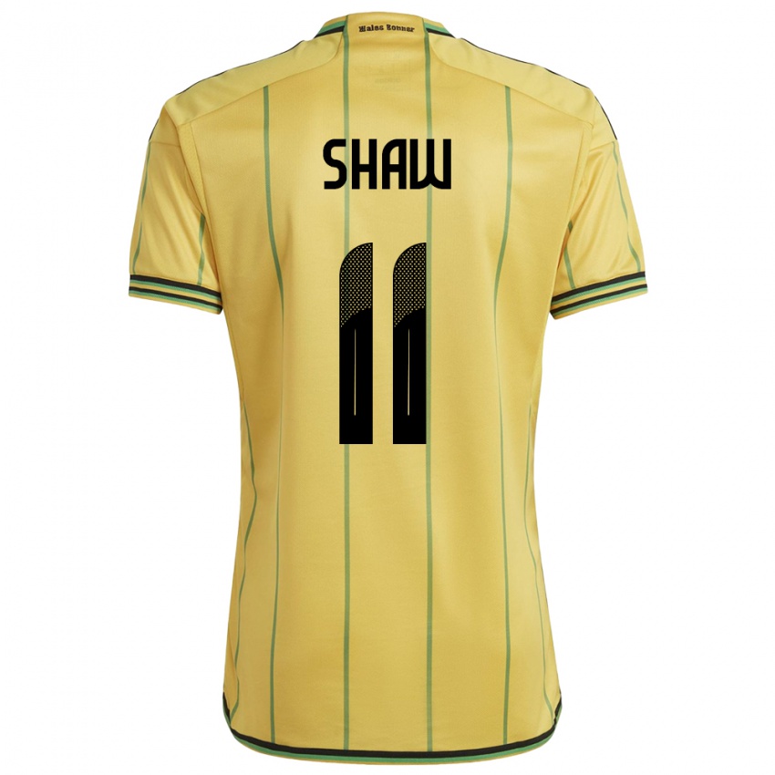 Kobiety Jamajka Khadija Shaw #11 Żółty Domowa Koszulka 24-26 Koszulki Klubowe