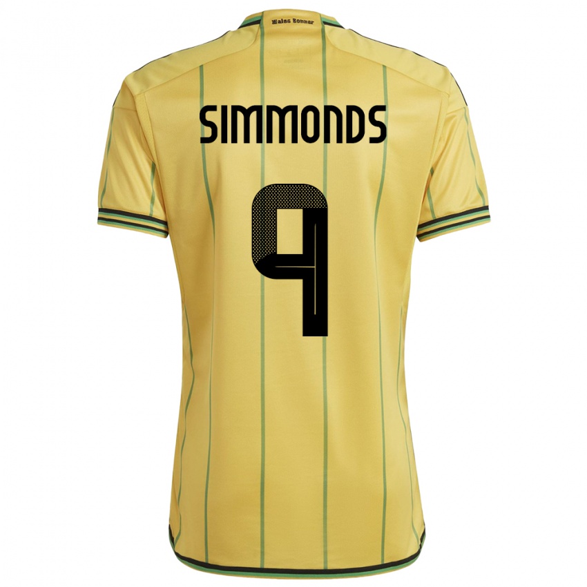 Kobiety Jamajka Kameron Simmonds #9 Żółty Domowa Koszulka 24-26 Koszulki Klubowe
