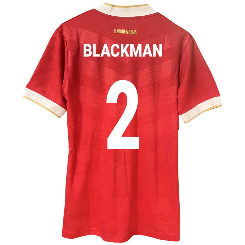 Kobiety Panama César Blackman #2 Czerwony Domowa Koszulka 24-26 Koszulki Klubowe
