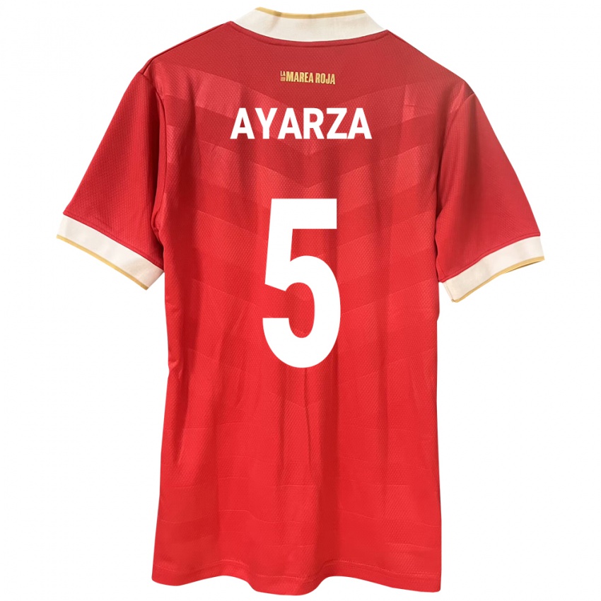 Kobiety Panama Abdiel Ayarza #5 Czerwony Domowa Koszulka 24-26 Koszulki Klubowe